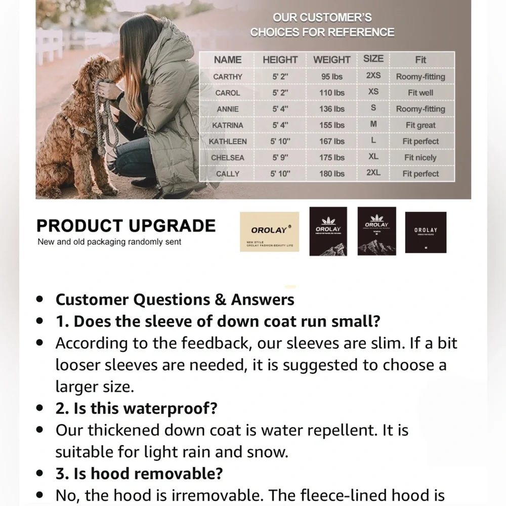 NWT Orolay Coat BEIGE SMALL Thickened Down Jacket Warm Coat UPDATED MODEL Womens - Picture 13 of 16